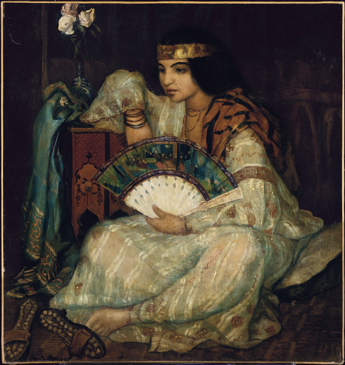 Uma beleza oriental sentada de Emile Bernard