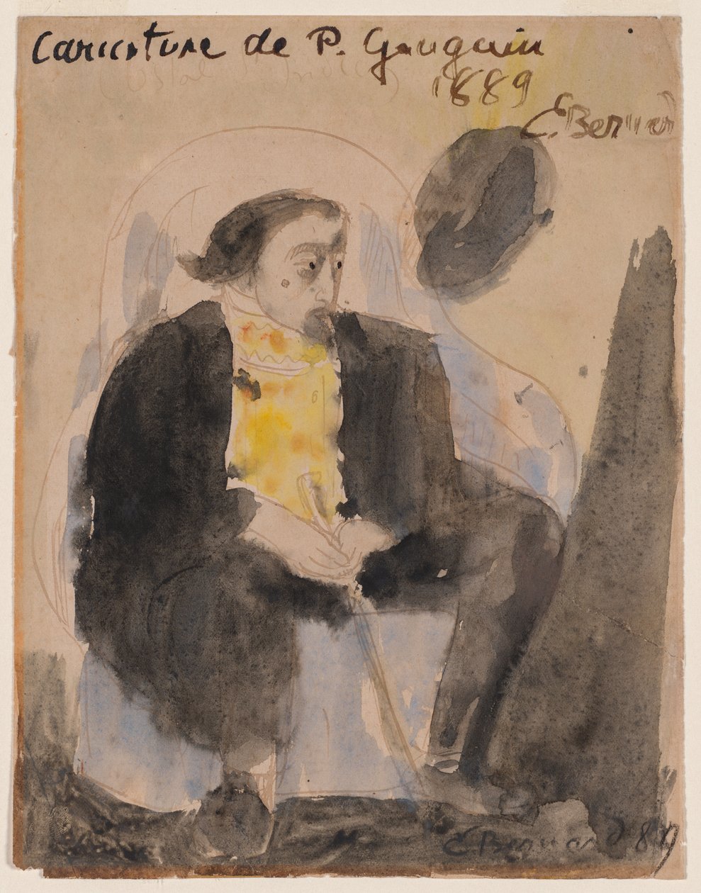 Caricatura de Paul Gauguin de Emile Bernard