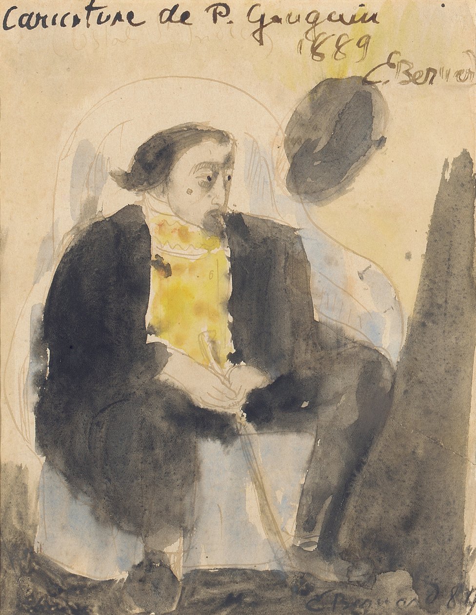 Caricatura de Paul Gauguin, 1889 de Emile Bernard