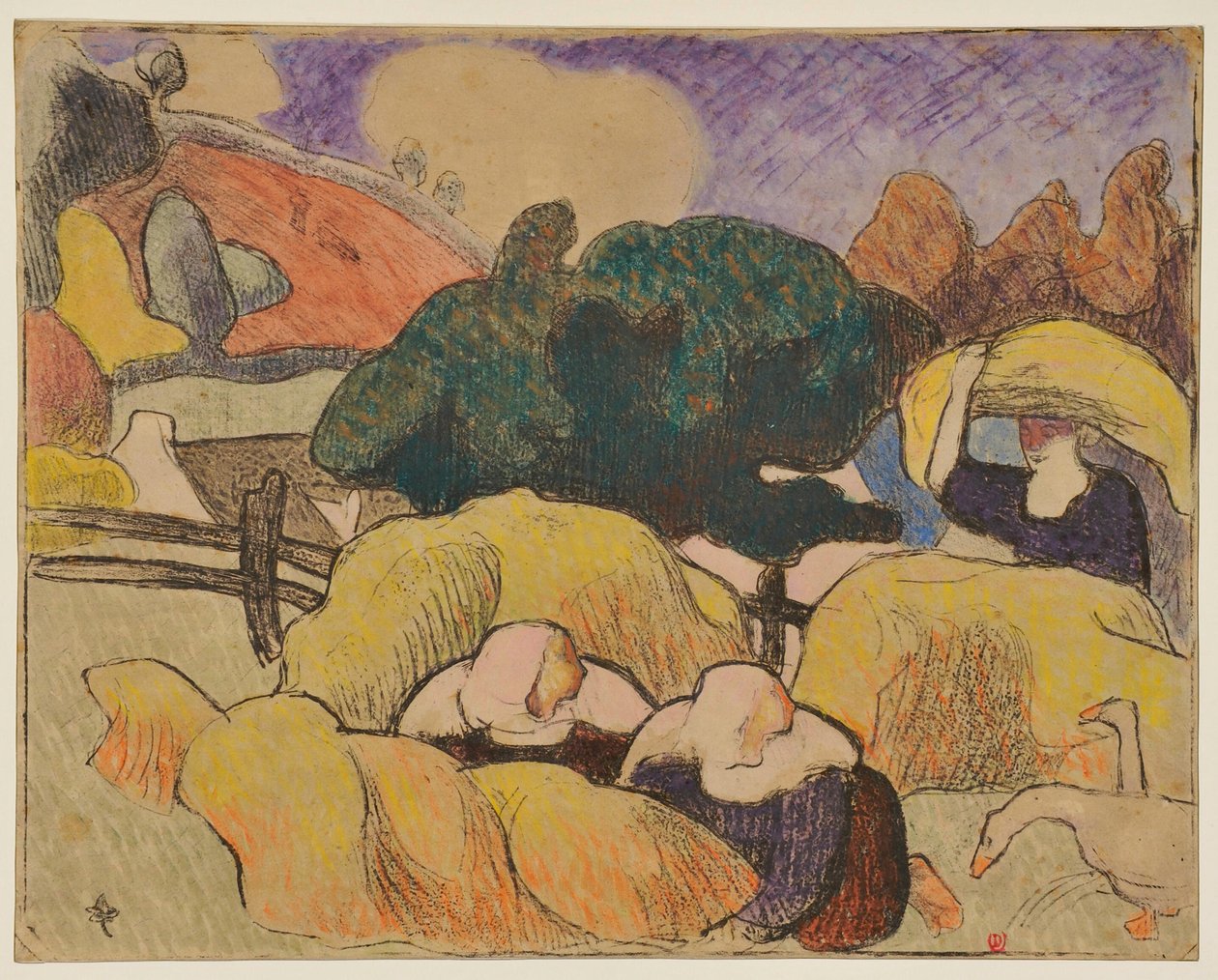 Frauen beim Heumachen de Emile Bernard