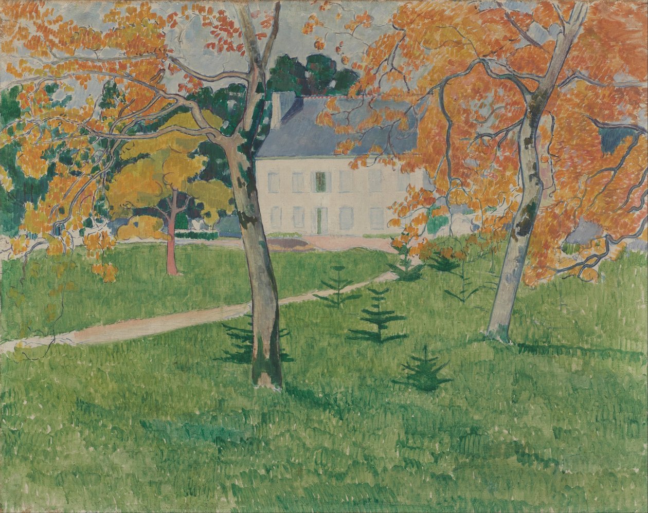 Casa entre árvores - Pont-Aven de Emile Bernard