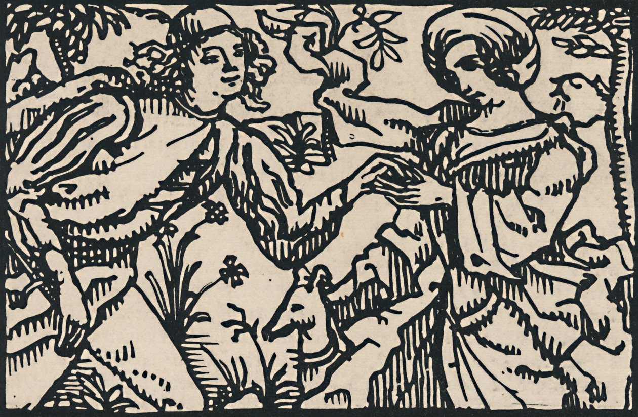 Ilustração para Villons Petit Testament, 1919 de Emile Bernard