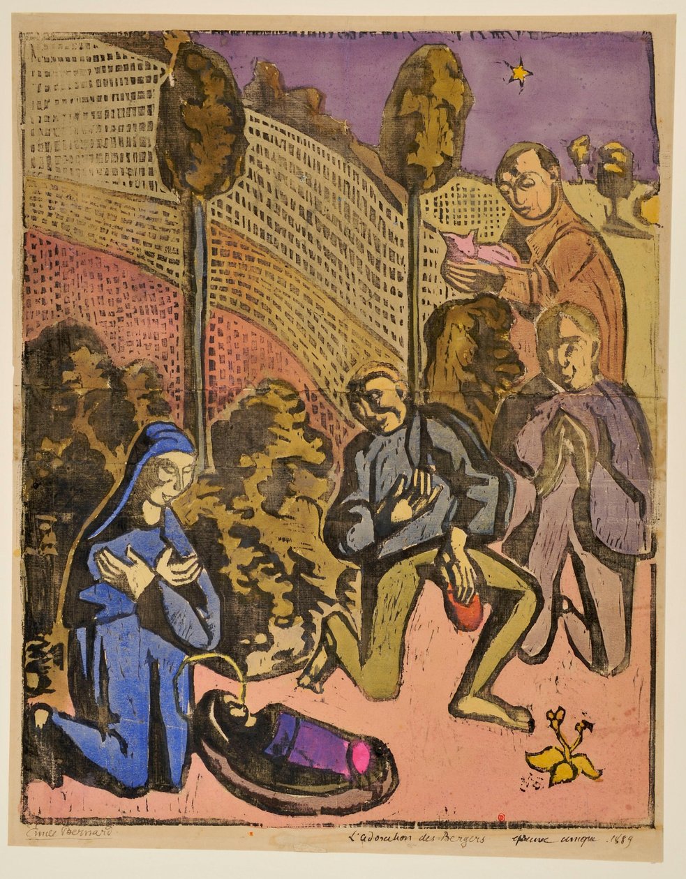 Die Anbetung der Hirten de Emile Bernard