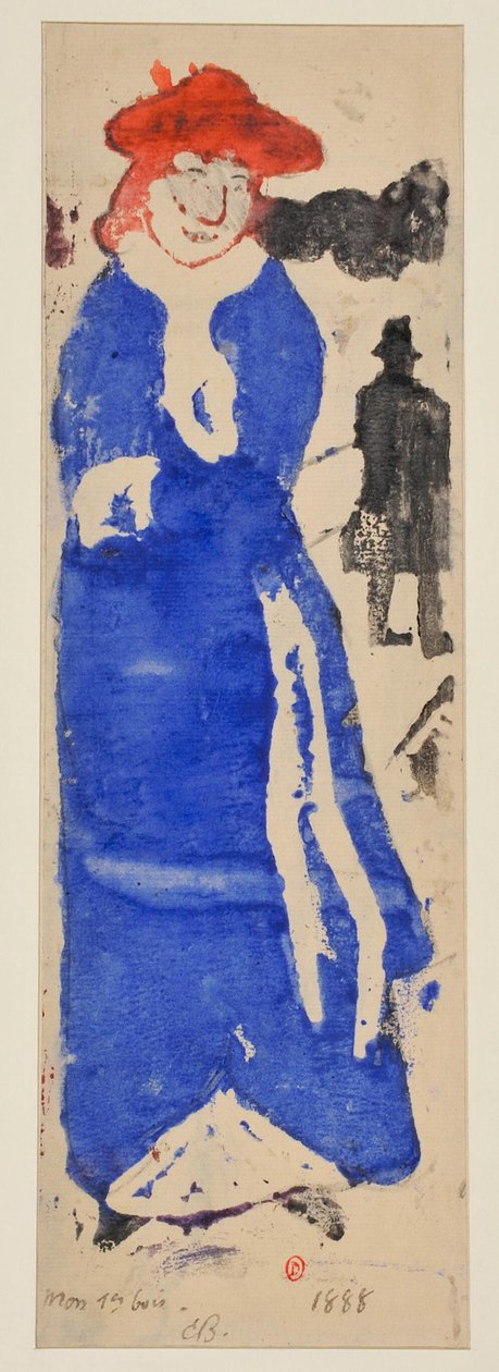 Die Dame mit dem Muff [Probe a] de Emile Bernard