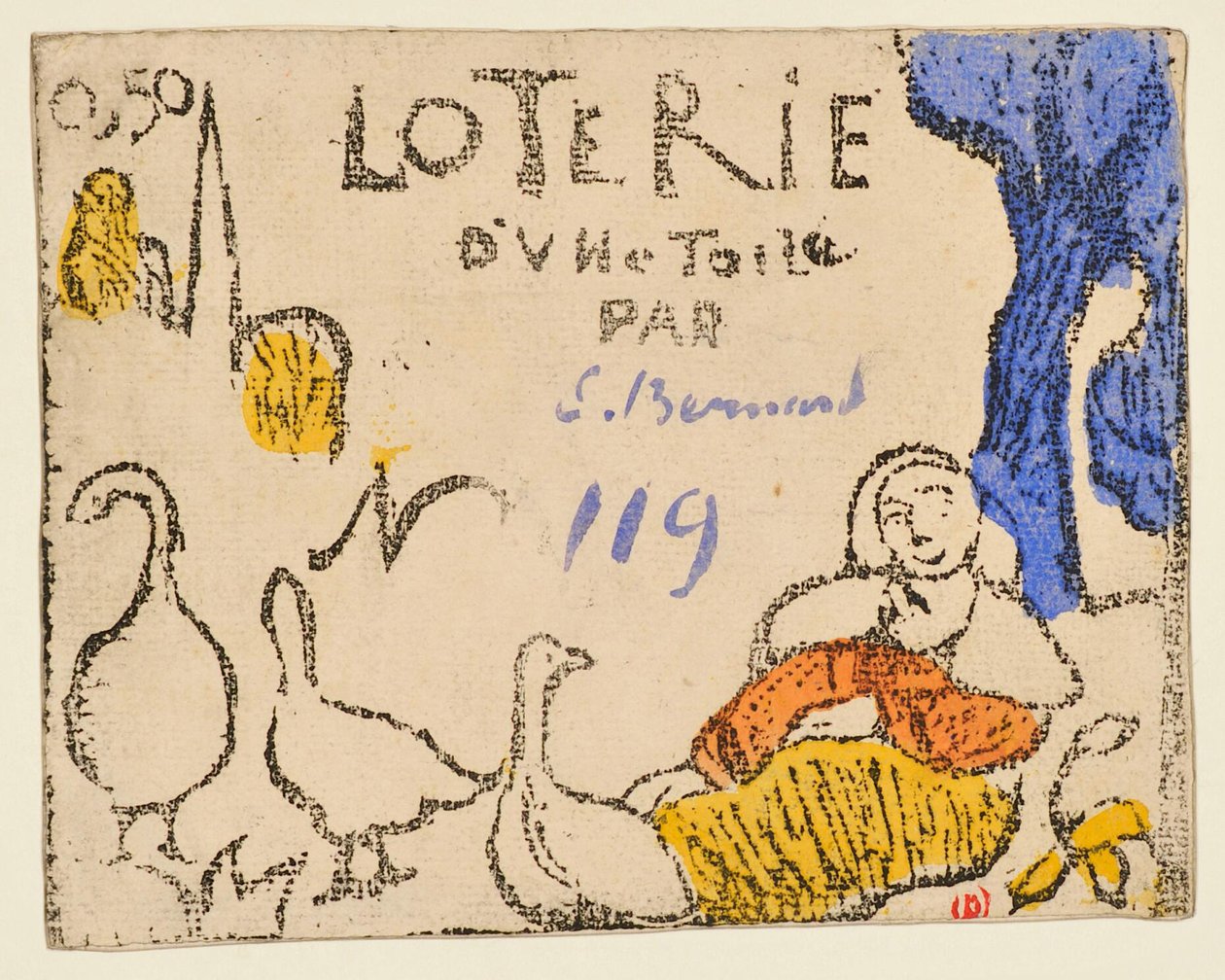 Die Frau mit den Gänsen [Lottoschein] [Probe a] de Emile Bernard