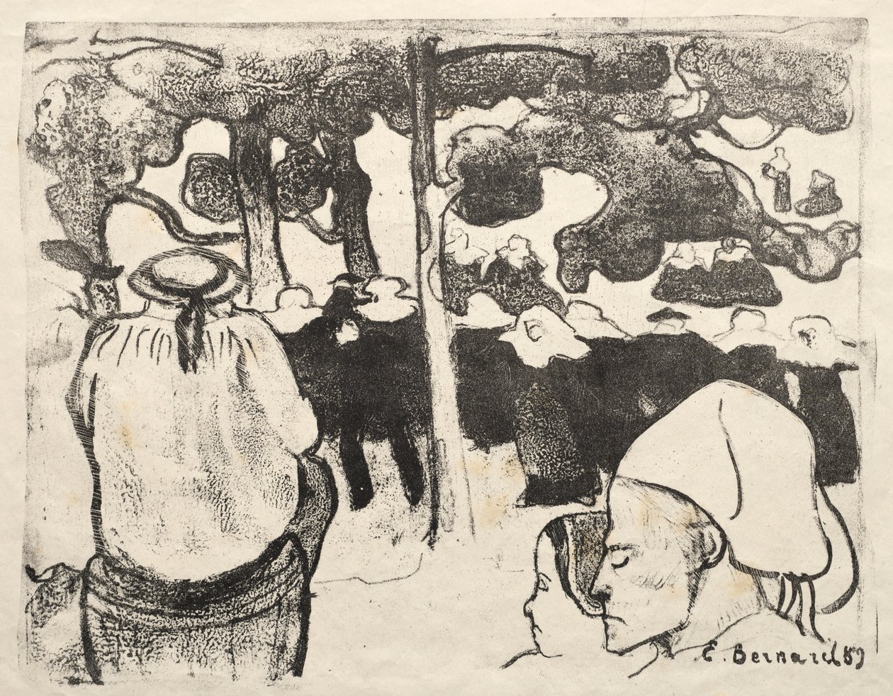 Les Bretonneries: Casamento na Bretanha (La Noce en Bretange) de Emile Bernard