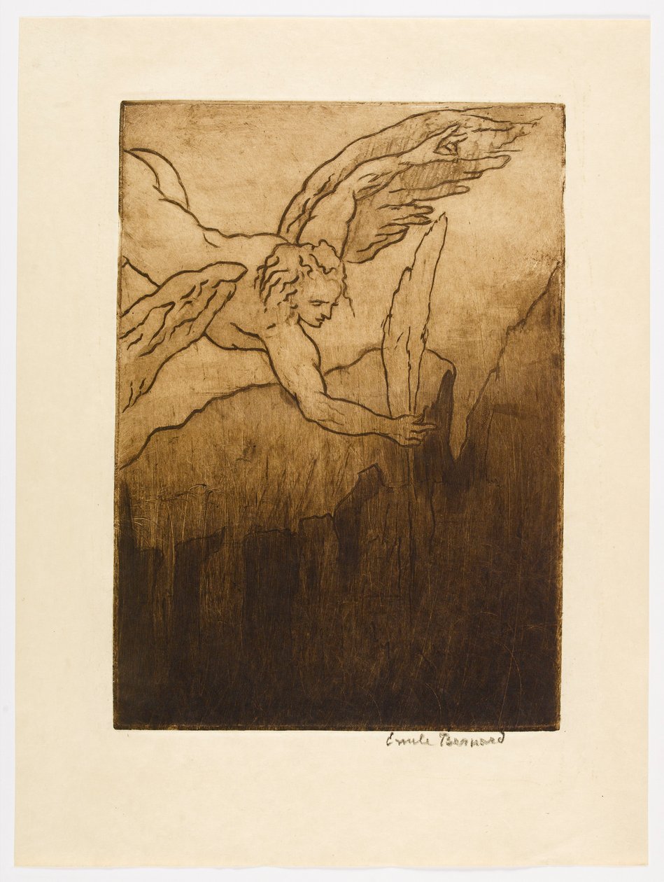 N.º 6 - «Uma pena escapada da asa do arcanjo tinha ficado e, pura e branca, tremia.» de Emile Bernard