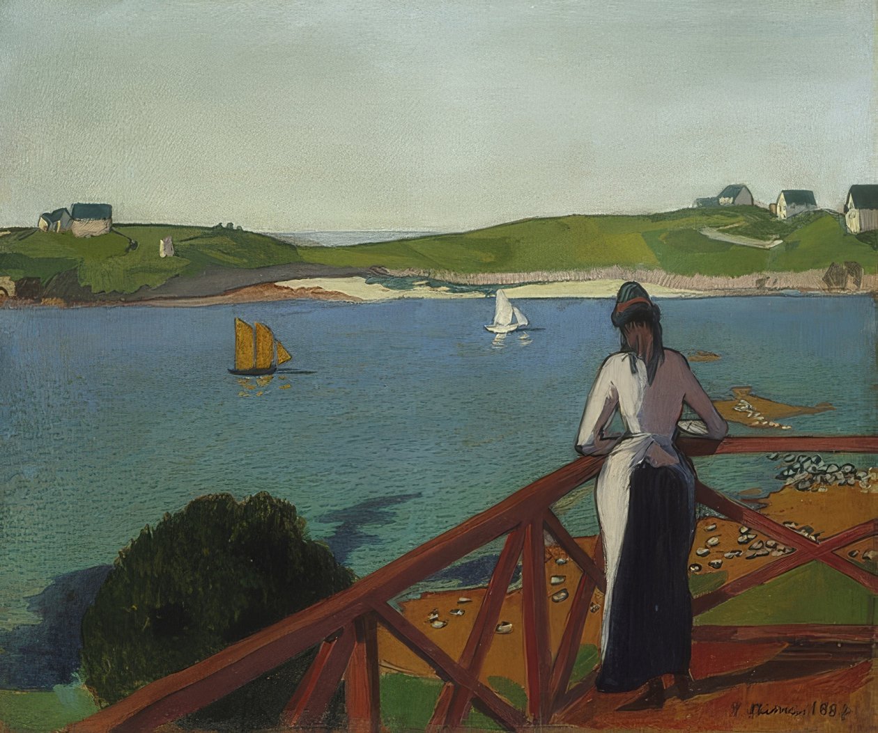 Tarde em Saint-Briac. 1887 de Emile Bernard