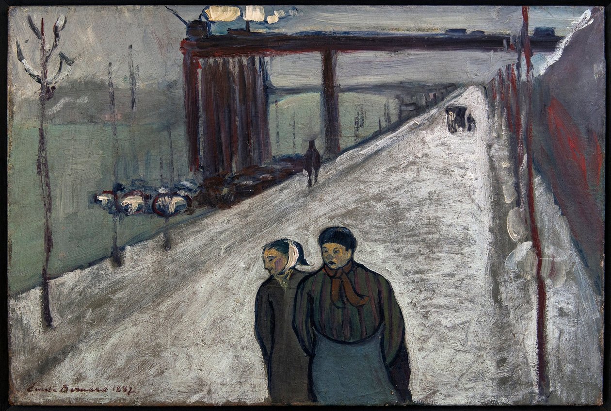 Quai de Clichy - 1887 (óleo sobre tela) de Emile Bernard