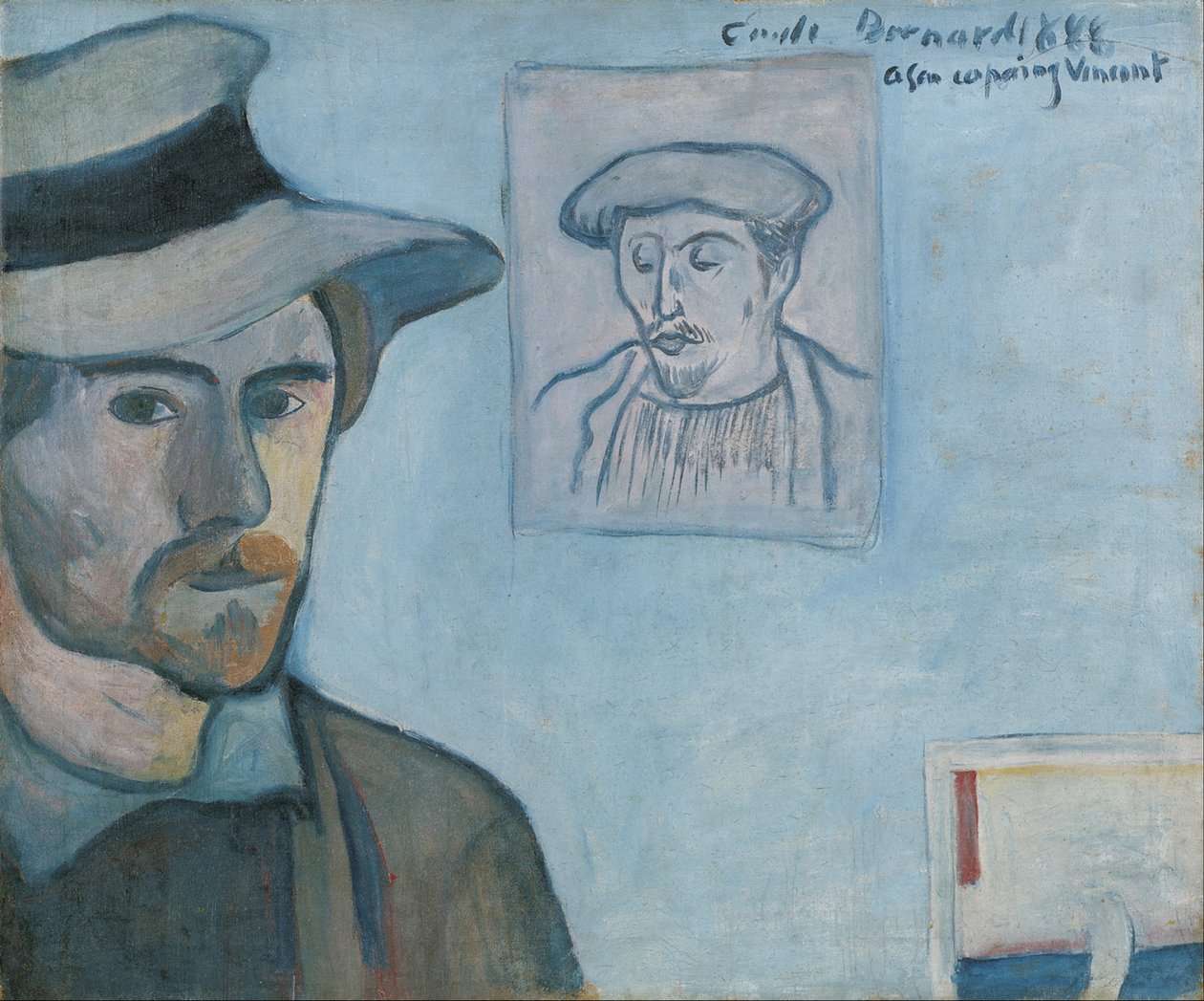 Auto-retrato com retrato de Gauguin de Emile Bernard