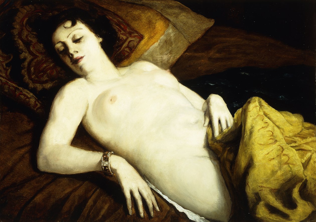 Dormindo nu com pulseira; Nu Couche au Bracelet, 1930 de Emile Bernard