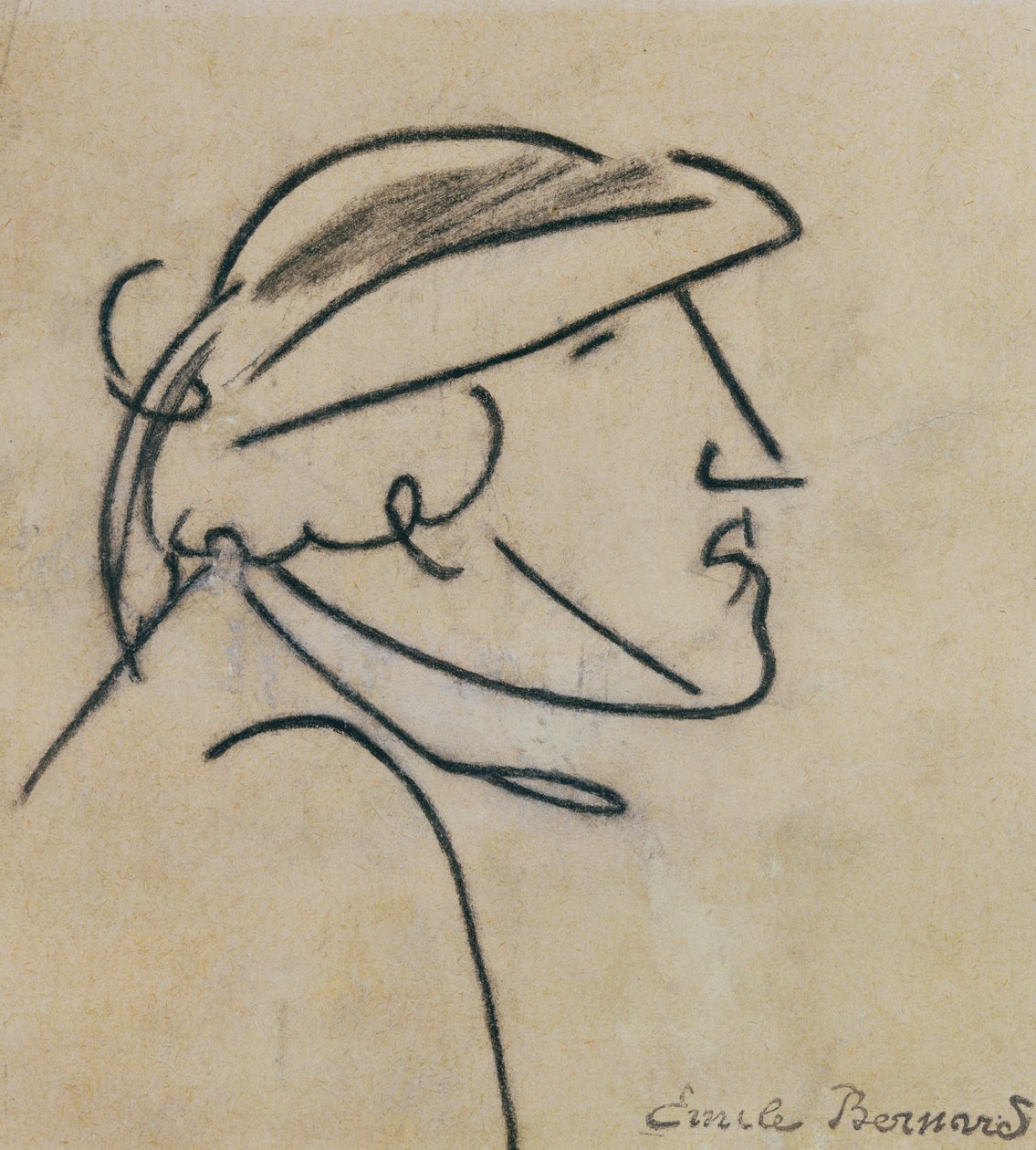 Estudo de um homem bretão de Emile Bernard