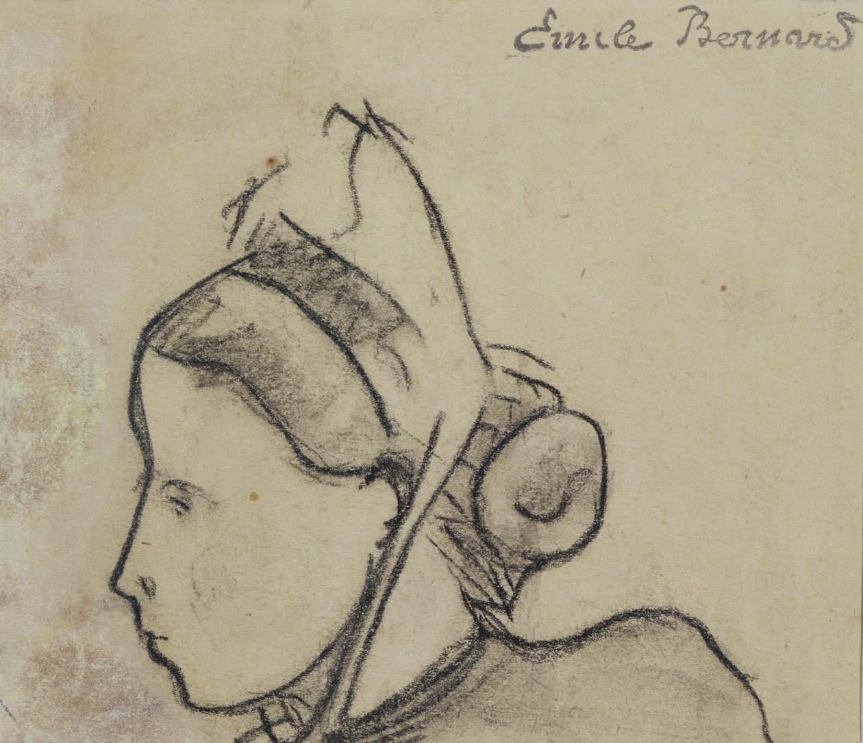 Estudo de uma mulher bretã de Emile Bernard