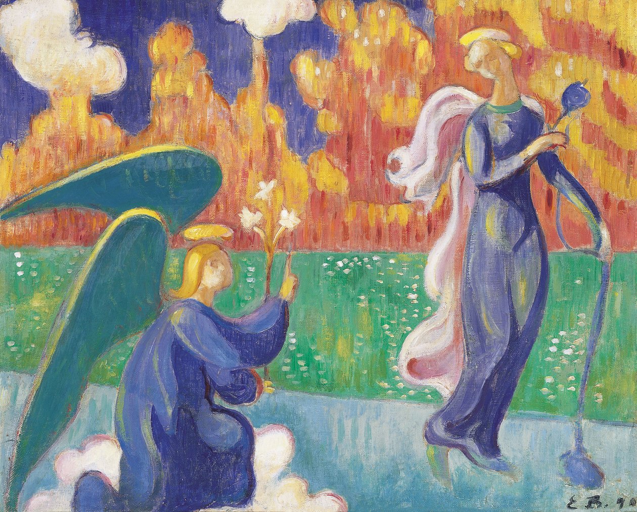 A Anunciação, 1890 de Emile Bernard