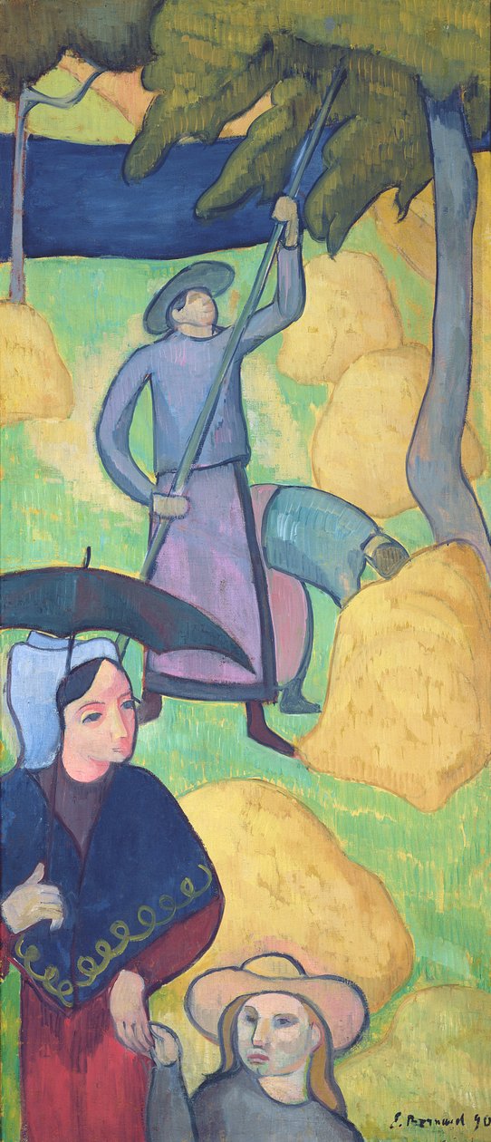 A colheita da Apple, 1890 de Emile Bernard