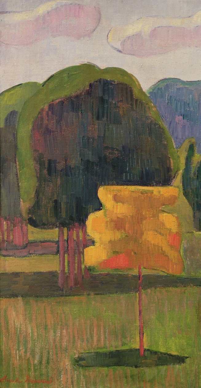 A árvore amarela, 1888 de Emile Bernard