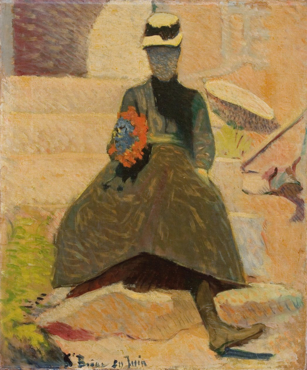Mulher em Saint-Briac, 1886 de Emile Bernard