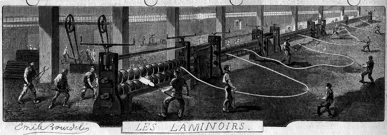 Forges de la Franche Comte: laminadores. Fábrica de Fraisans, Jura (39) de Emile Bourdelin