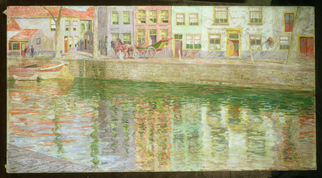 Do outro lado do canal, 1900 de Emile Claus
