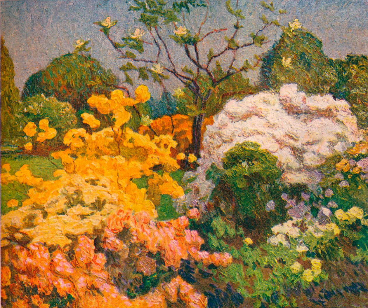 Azaléias, jardins de Kew, c1914 de Emile Claus