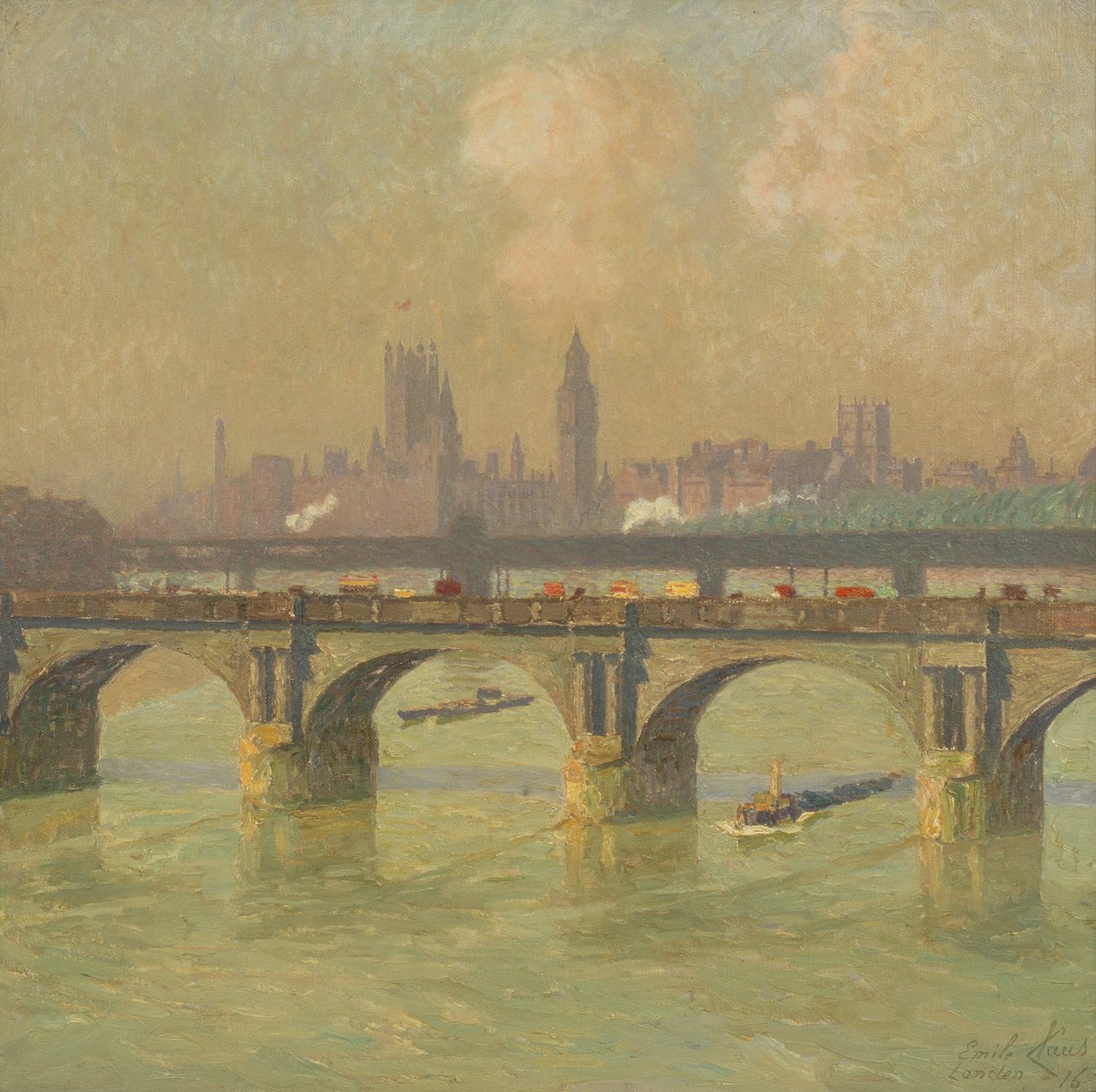 Ponte Waterloo e Ponte Hungerford de Emile Claus