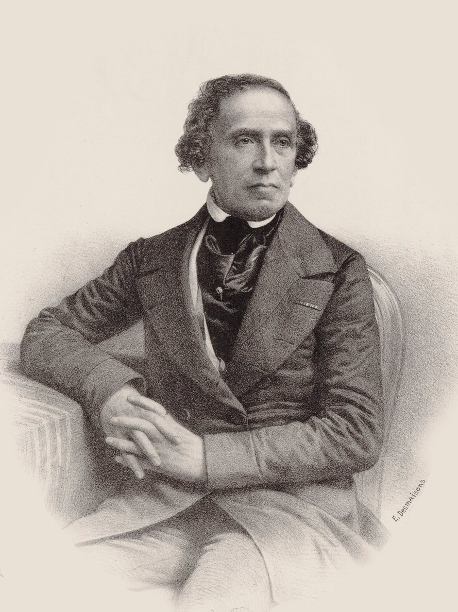 Retrato do compositor Giacomo Meyerbeer 1791-1864, 1857. de Emile Desmaisons
