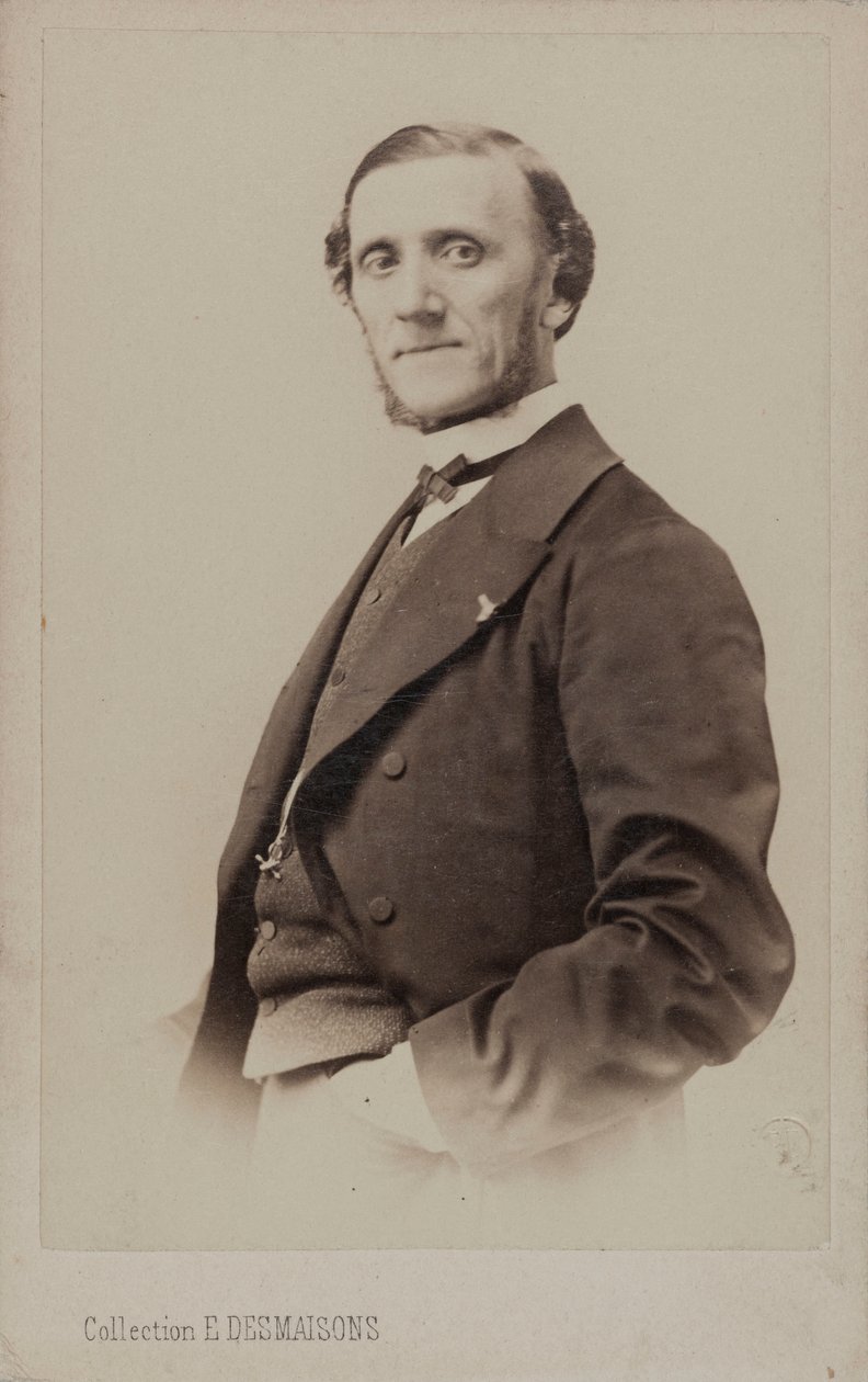 Retrato do pianista e compositor Jean-Henri Ravina 1818-1906. de Emile Desmaisons