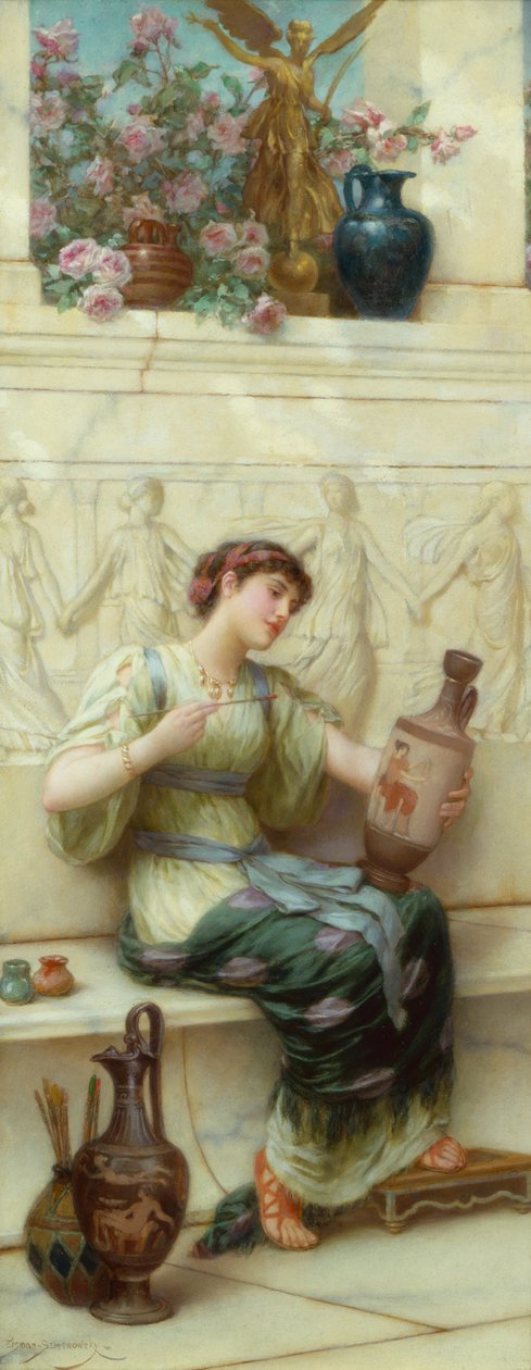 O toque final (óleo no painel) de Emile Eismann Semenowski
