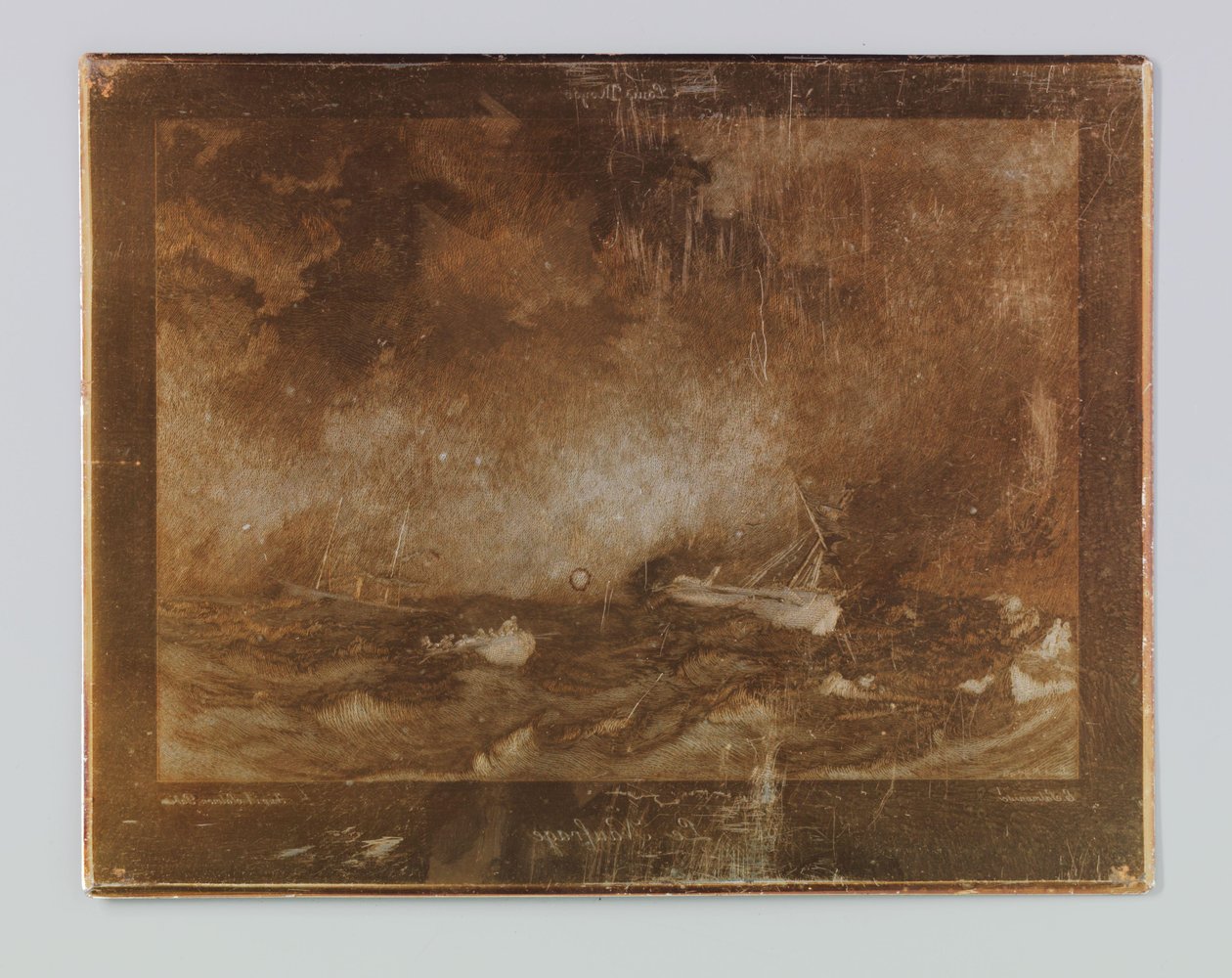 Naufrágio Le Naufrage de Emile Frédéric Salmon (signed by artist)