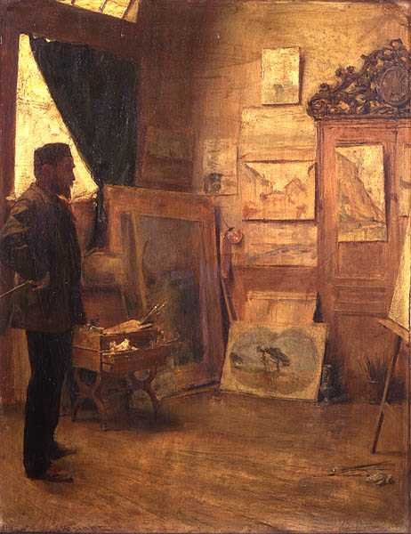 No Estúdio de Emile Friant