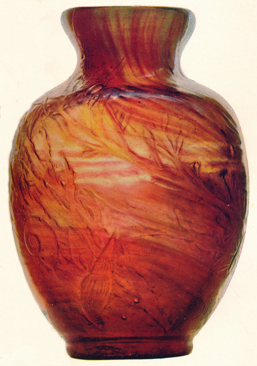 Vaso de vidro por E. Galle, c1846-1903, 1903 de Emile Galle