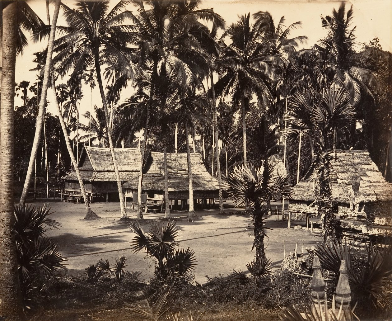 Bonzerie do Grande Pagode, 1866. de Emile Gsell