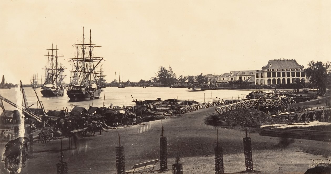 Vista do estabelecimento dos Mensageiros Imperiais, 1866. de Emile Gsell