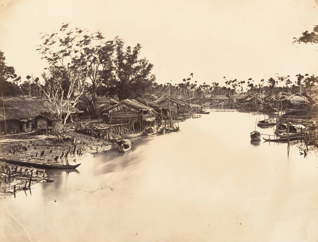 Vista da cidade chinesa Cholen Folha nº 6, Saigon, Cochin China, 1866. de Emile Gsell
