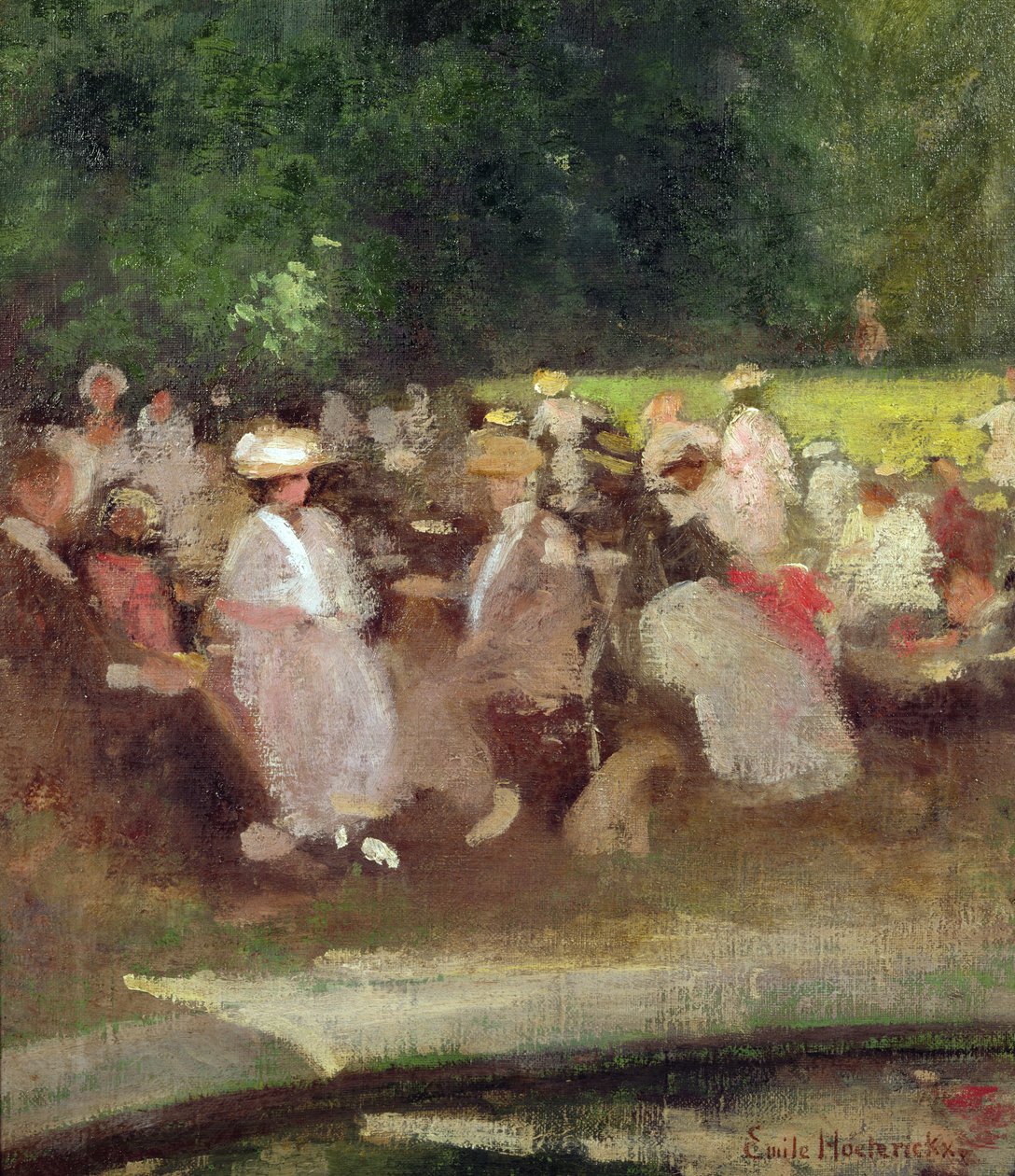 Verão no parque, c.1881 de Emile Hoeterickx