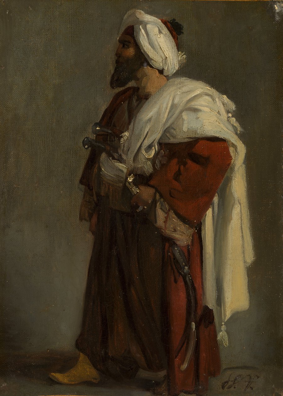 Guerreiro árabe, ca. 1817-1822. de Emile Jean Horace Vernet