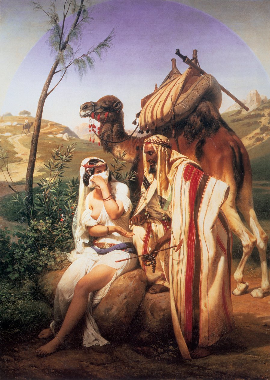 Judá e Tamar, 1840. de Emile Jean Horace Vernet