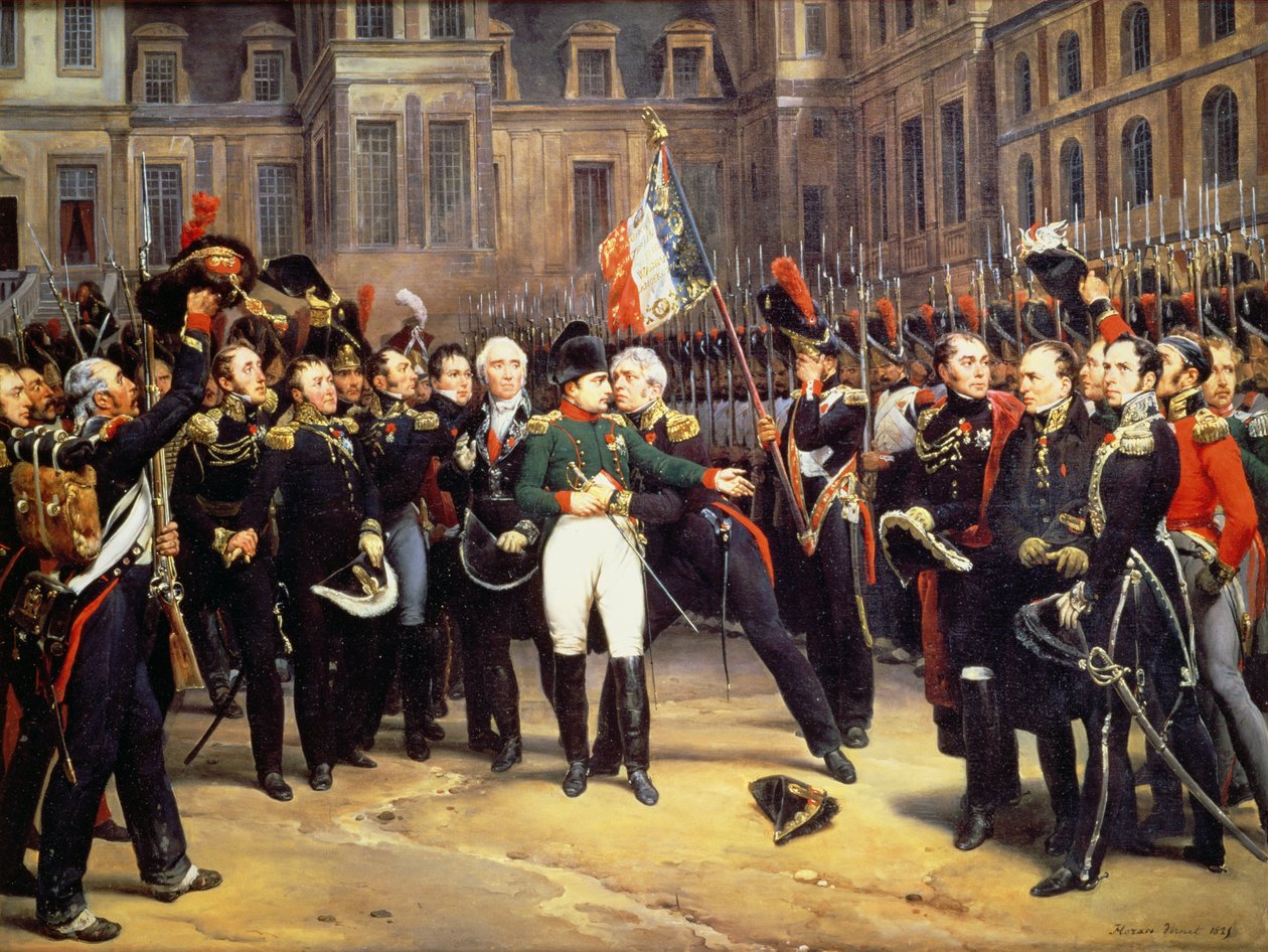As despedidas de Fontainebleau, 20 de abril de 1814 de Emile Jean Horace Vernet