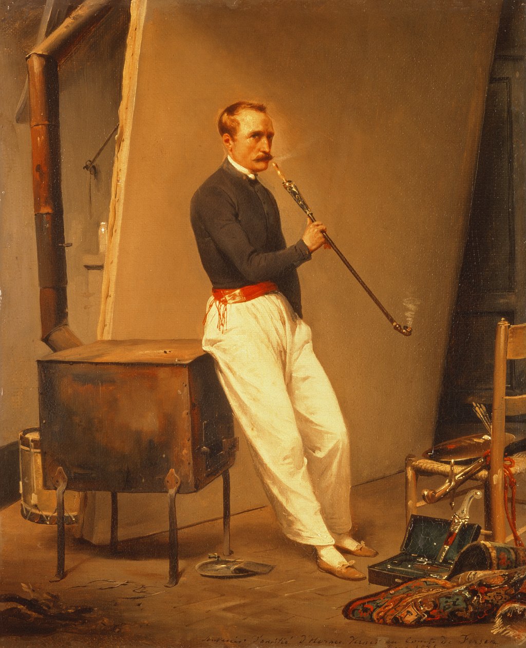 Auto-retrato, 1835 de Emile Jean Horace Vernet