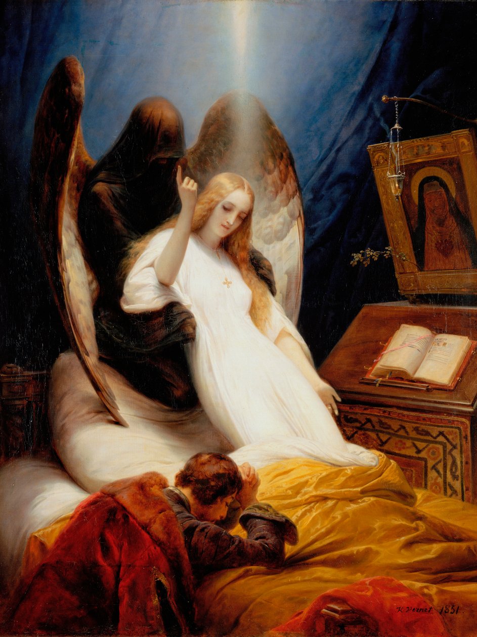 O anjo da morte, 1851. de Emile Jean Horace Vernet