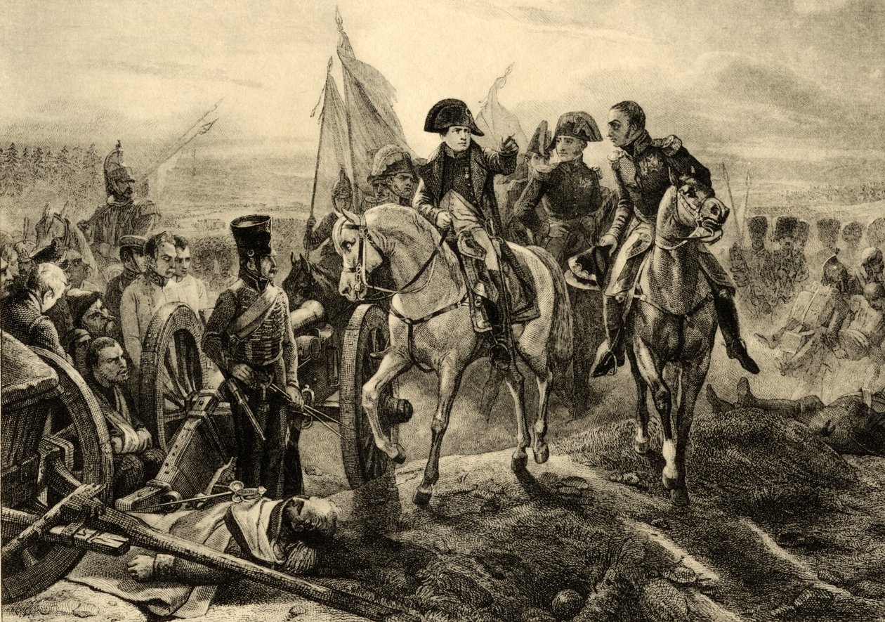 A Batalha de Friedland, 14 de junho de 1807 (lito) de Emile Jean Horace Vernet