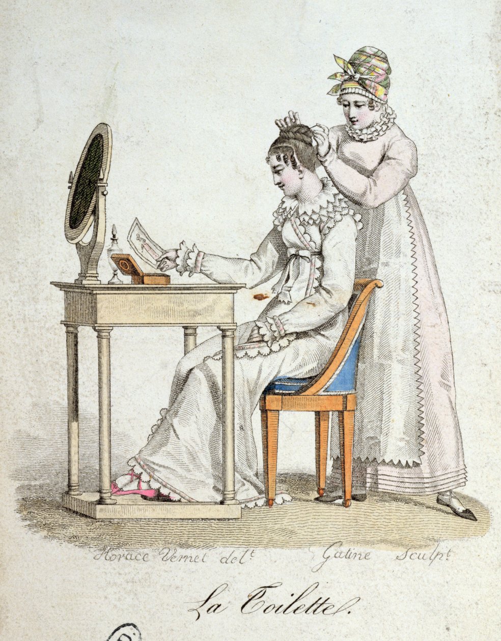 O toucador, c.1816 de Emile Jean Horace Vernet
