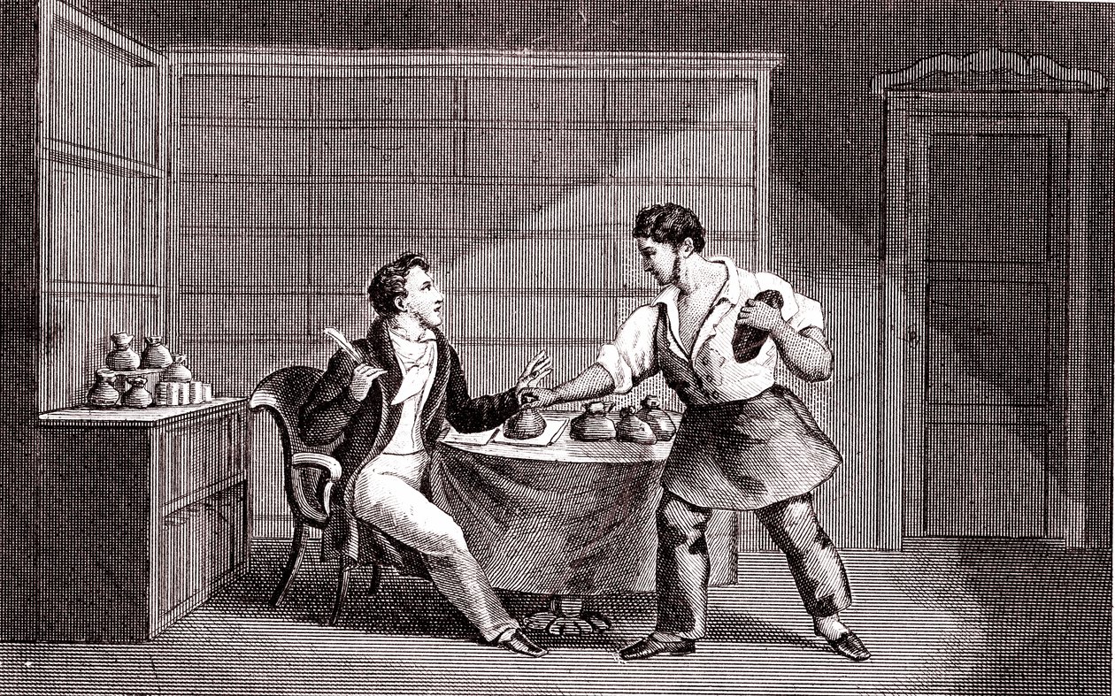 O sapateiro e o financeiro, Fábula de La Fontaine de Emile Joseph Alexandre Gouget