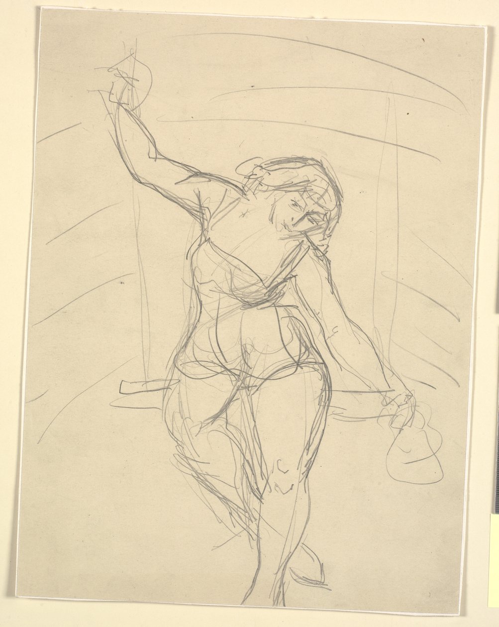 Artista feminina sentada no trapézio de Emile Othon Friesz