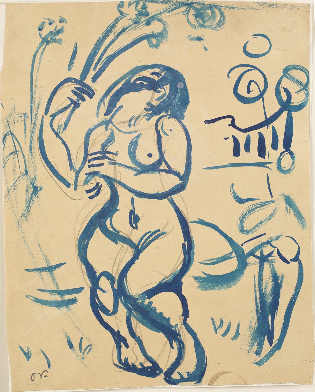 Mulher nua em pé. de Emile Othon Friesz