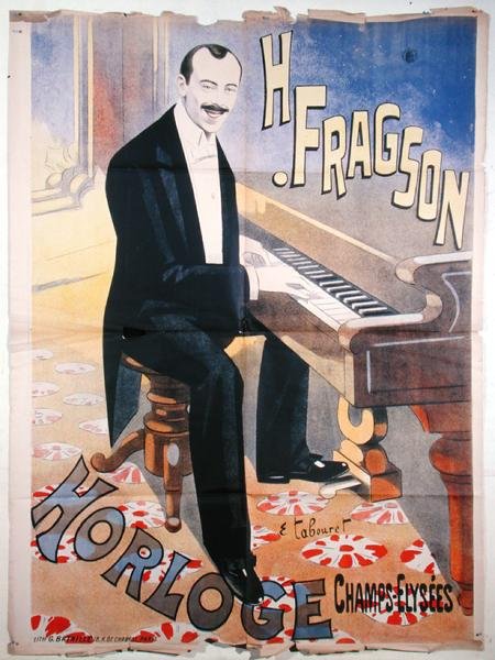 Cartaz publicitário Harry Fragson (1869-1913) em concerto no l