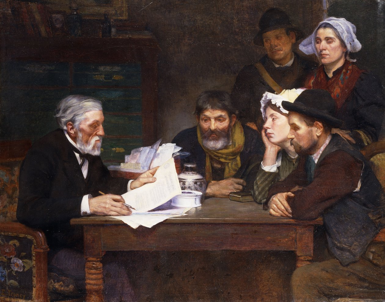O Advogado da Família (óleo sobre tela) de Emile Troncy