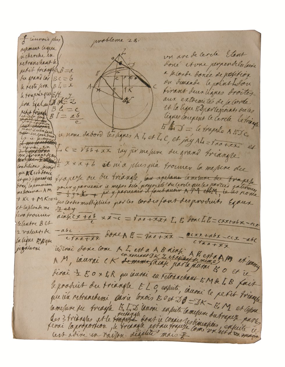 Problemas de geometria e matemática, c.1735-1740 de Emilie du Chatelet
