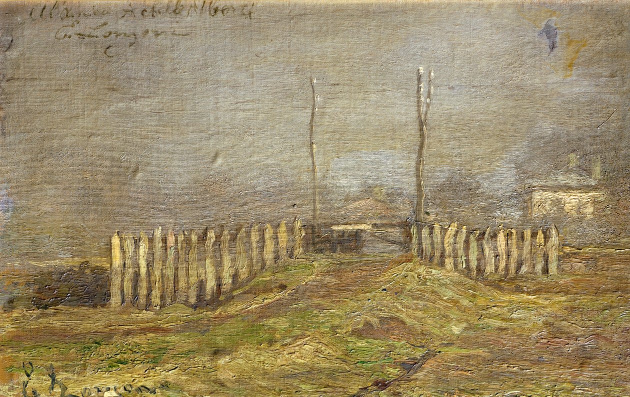 Campo na Lombardia, por Emilio Longoni (1859-1932). de Emilio Longoni