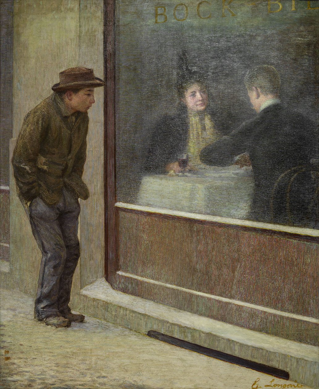 Reflexões de um homem faminto ou contrastes sociais, 1894. de Emilio Longoni